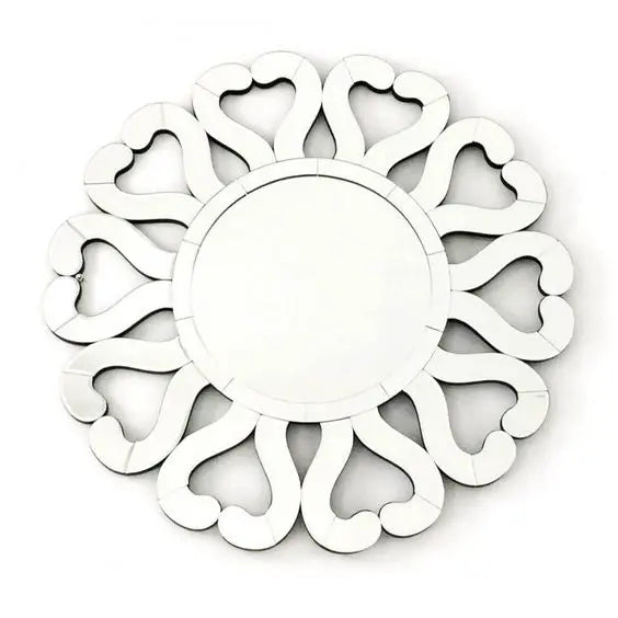 Heart Shape Round Wall Mirror VDR-513 Venetian Design