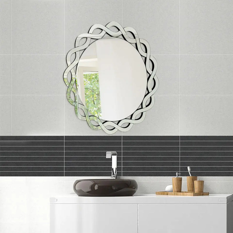 The Cumberland - Modern Round Framed Vanity Mirror VDR-535