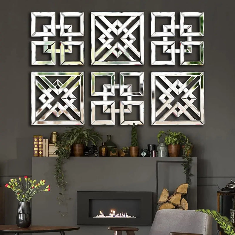 Assorted Mirror Wall Square Panels VDR-669 Venetian Design