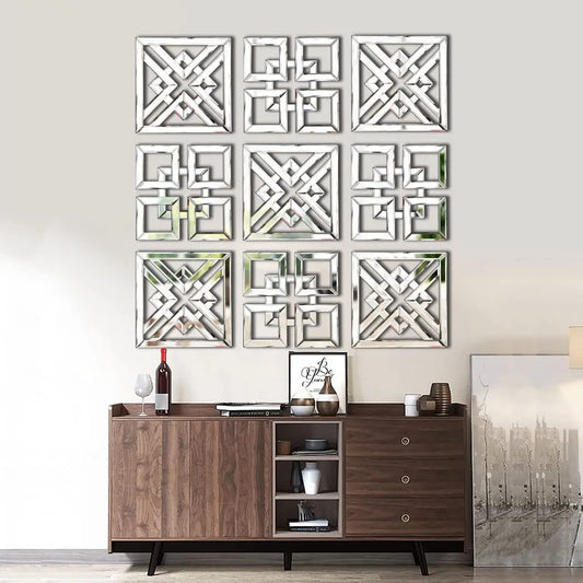 Assorted Mirror Wall Square Panels VDR-670 Venetian Design