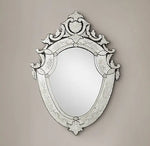 Rococo Etched Mirror - Shield VDRH-03 Venetian Design