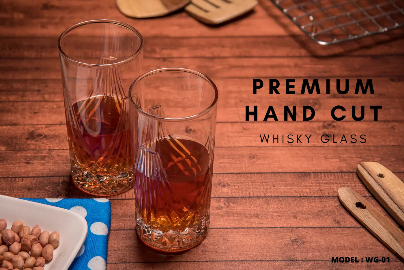 Hand Cut Whiskey Glass (Set of 2) WG-01