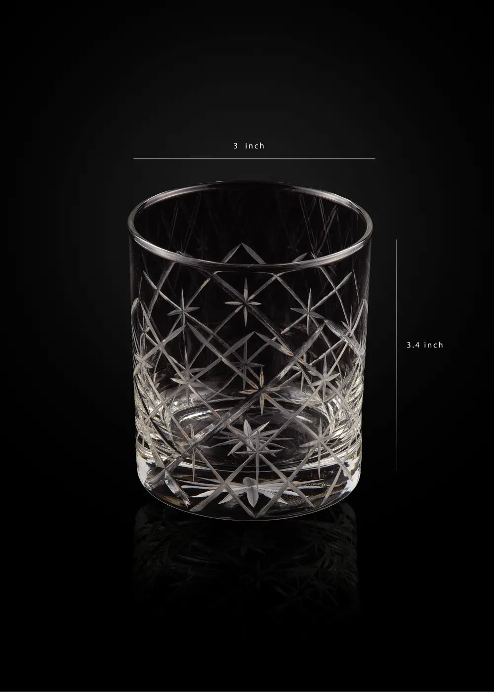 Hand Cut Whiskey Glass (Set of 2) WG-06