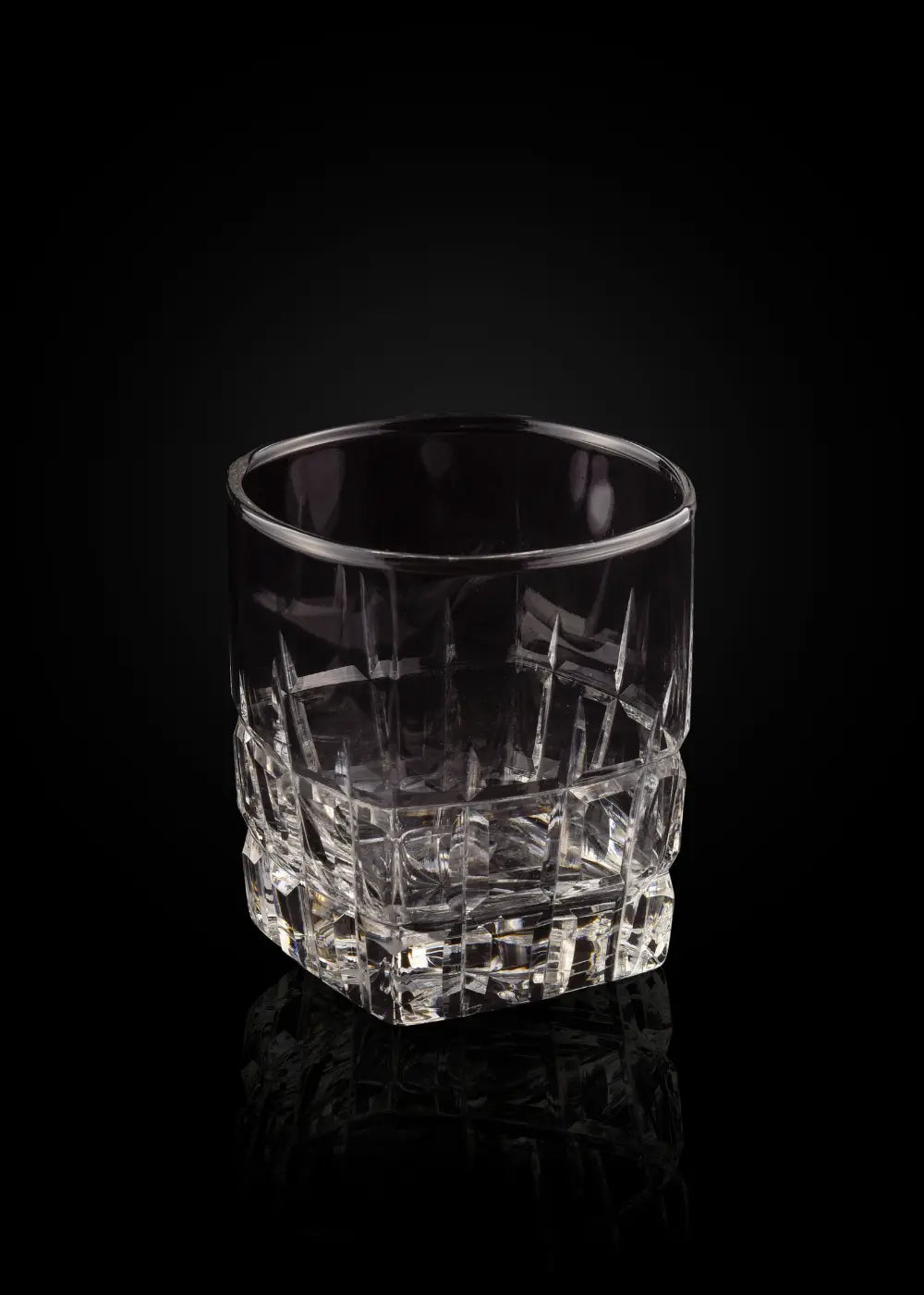Crystal Hand Cut Whiskey Glass (Set of 2) WG-09 Venetian Design (The boutique factory) 100% Heart Made Products