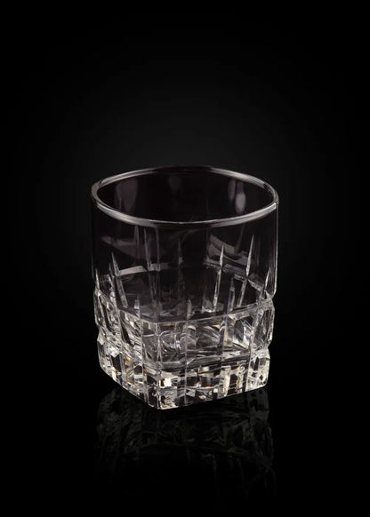 Crystal Hand Cut Whiskey Glass (Set of 2) WG-09 Venetian Design (The boutique factory) 100% Heart Made Products