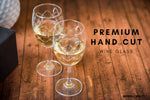 Crystal Hand Cut Wine Glass (Set of 2) WG-11 Venetian Design (The boutique factory) 100% Heart Made Products