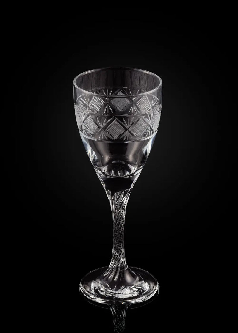 Crystal Hand Cut Wine Glass (Set of 2) WG-14