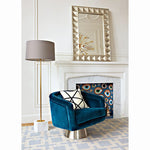 White Metal Mirror Venetian Design