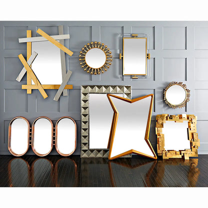 White Metal Mirror Venetian Design