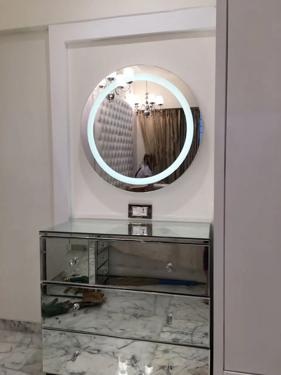 Round LED Mirror Venetian Design 100% Heart Made Products