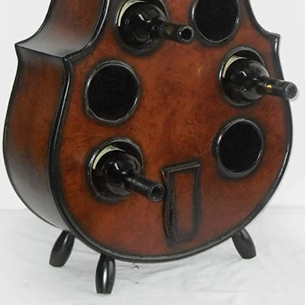 Hazelnut Violin Wine Rack Venetian Design 100% Heart Made Products