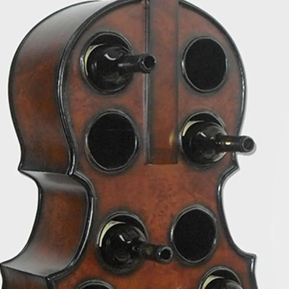 Hazelnut Violin Wine Rack Venetian Design 100% Heart Made Products