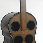 Wood Brown Violin Wine Rack Venetian Design 100% Heart Made Products