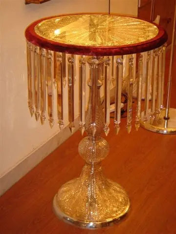 Crystal Cut Glass Table Venetian Design