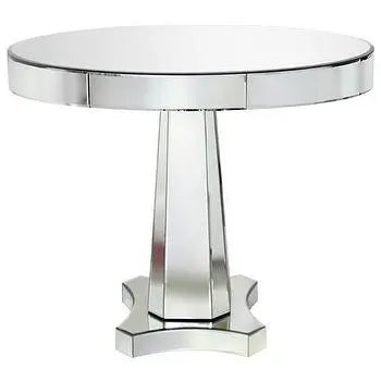 Mirrored Round Dining Table Venetian Design (The boutique factory) 100% Heart Made Products