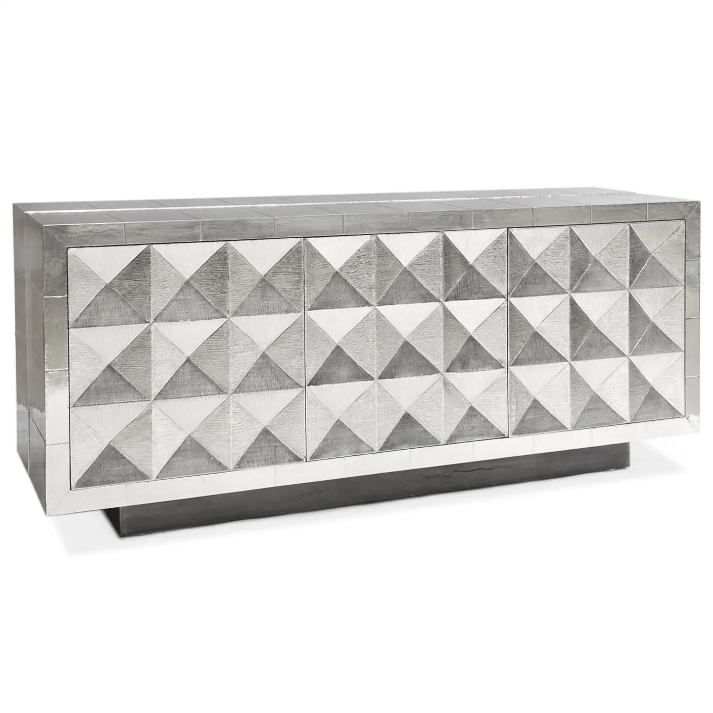 White Metal Credenza Venetian Design