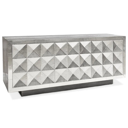 White Metal Credenza Venetian Design