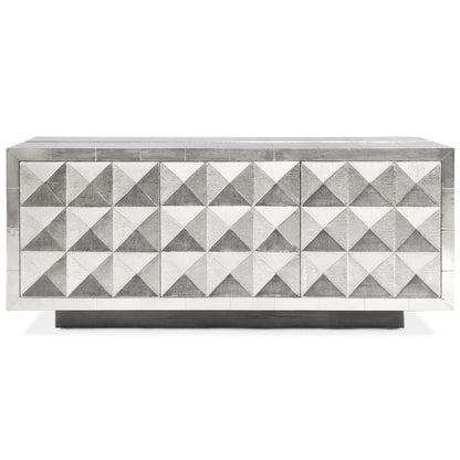 White Metal Credenza Venetian Design
