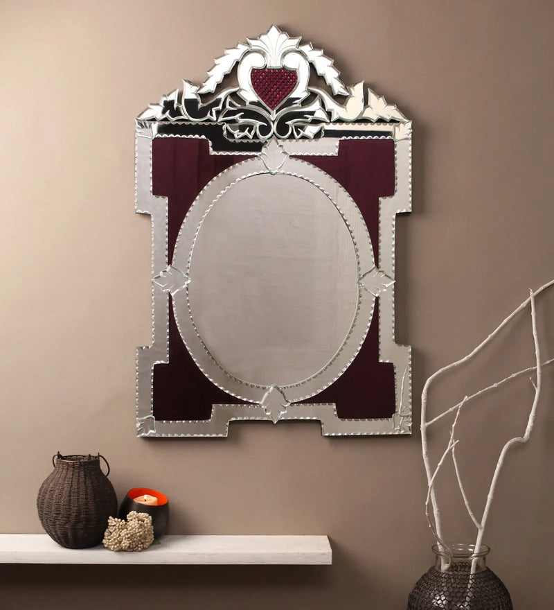 Royal Maroon Venetian Mirror VDBL-07 Venetian Design