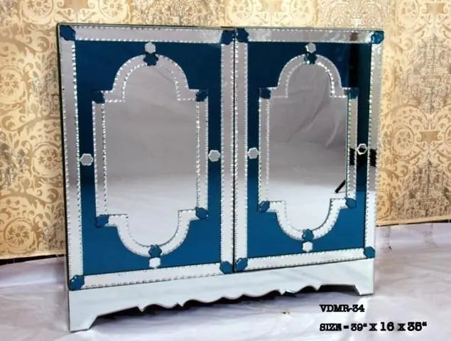 Blue Mirrored Chest VDMF-34 Venetian Design