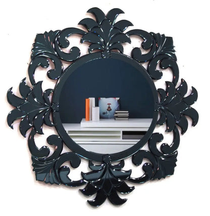 FLOWER ROUND MIRROR VDR-430 B Venetian Design