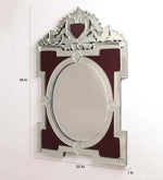 Royal Maroon Venetian Mirror VDBL-07 Venetian Design