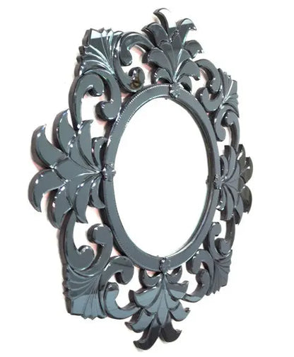 FLOWER ROUND MIRROR VDR-430 B Venetian Design