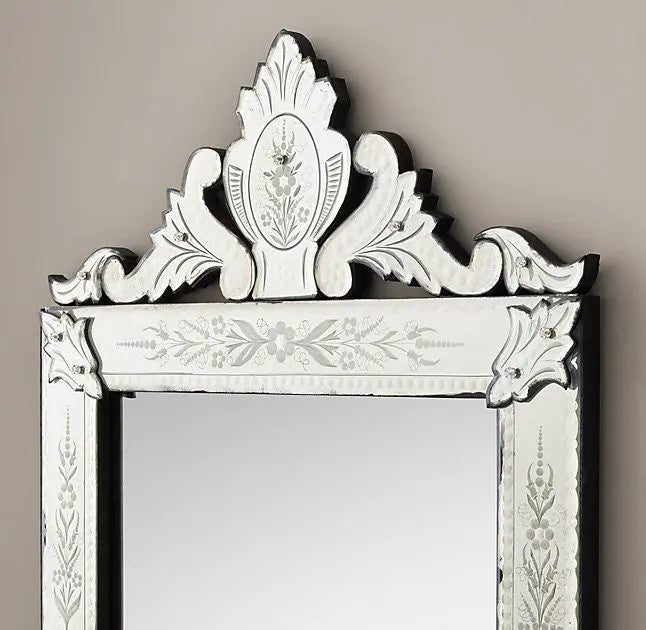 Rococo Etched Mirror - Rectangle VDRH-05 Venetian Design