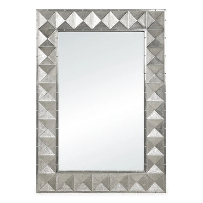 White Metal Mirror Venetian Design